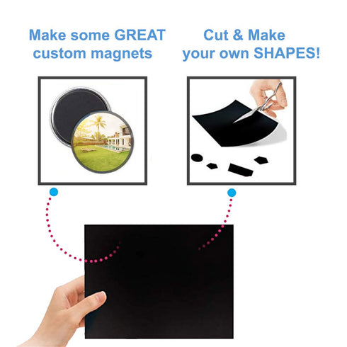 Magnetic Sheets with Adhesive Backing: 8 x 10 inch